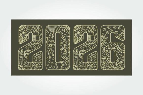 Download 2026 New Year Typography Greeting Card - Typography Collection