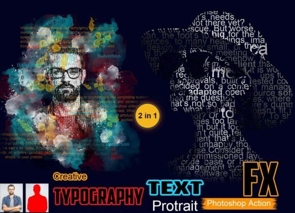 Download Creative Typography Text Portrait FX - Typography Collection